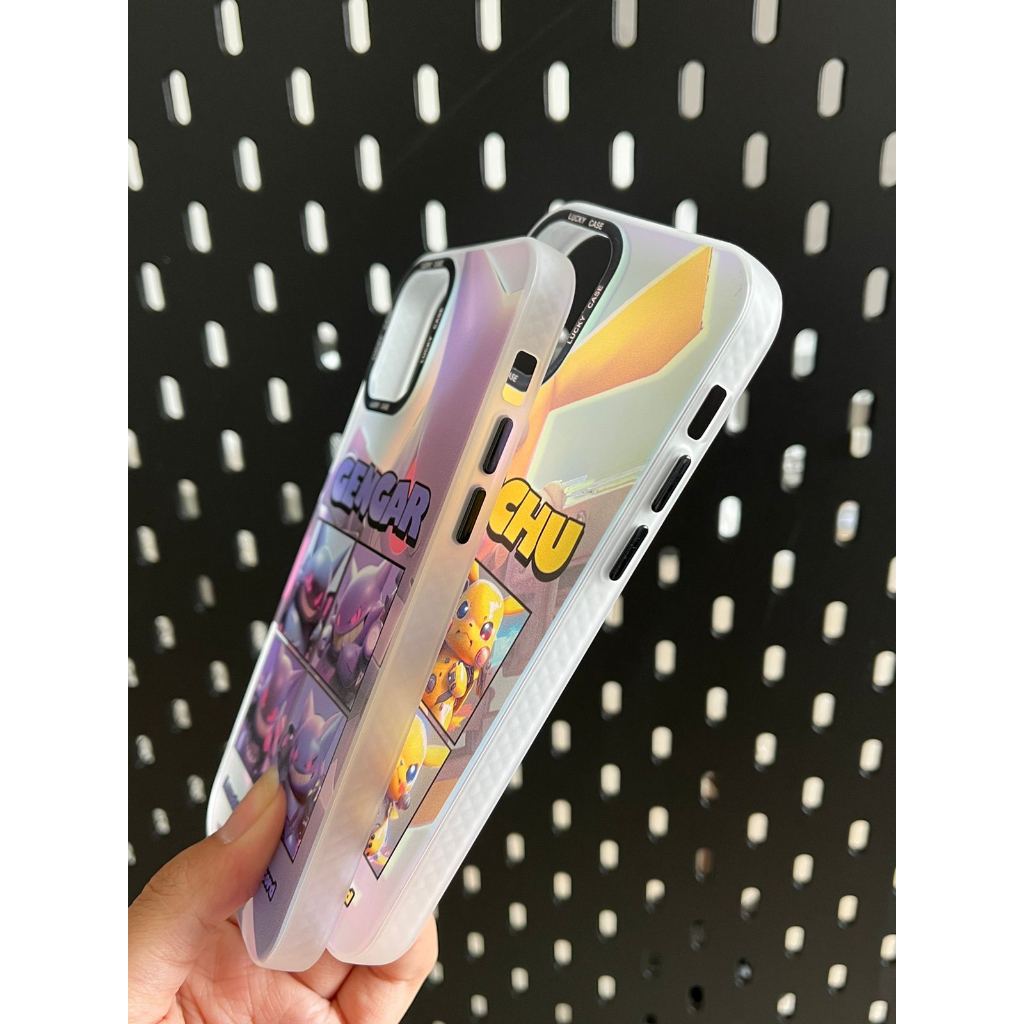 NEW RAMPAGE CASE !!  HOLOGRAM POKEMON ARMOR EDITION PIKACHU GENGAR IP 14 PROMAX 14 PRO 14 13 PROMAX 13 PRO 13 12 PROMAX 12 PRO 12  11 SOFTCASE