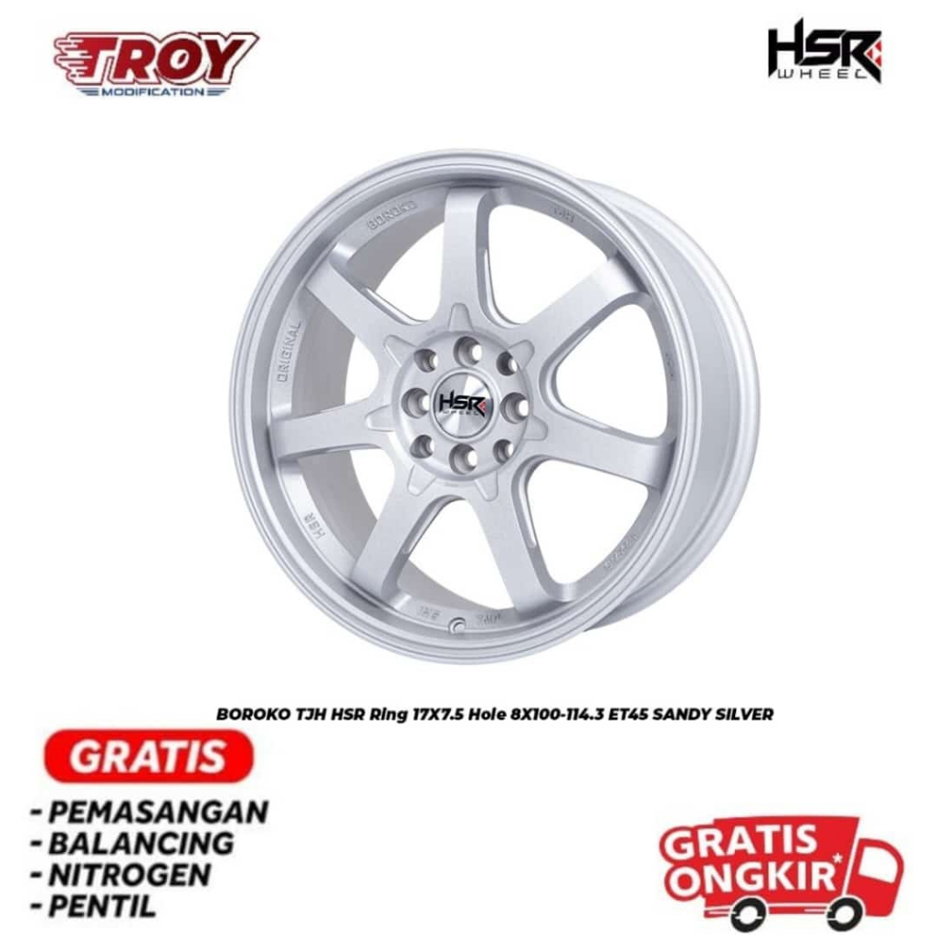 Velg Mobil HSR Ring 17 BOROKO TJH Racing TE37 R17 Velg Avanza,Xenia, Gratis Spooring