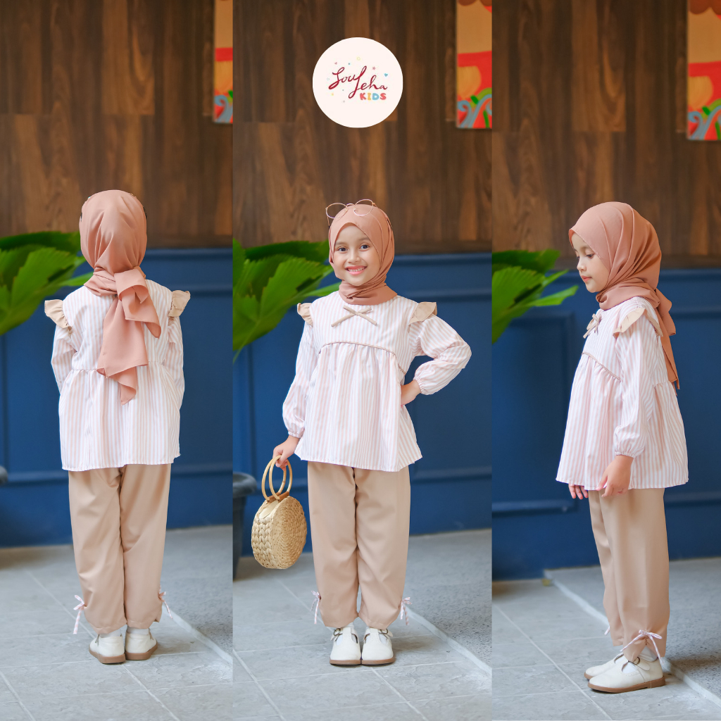 Soulleha Setelan Anak Nara Bahan Katun Premium 1-9 Tahun