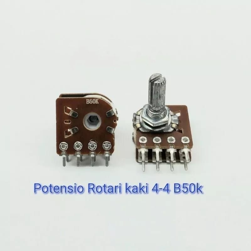 Potensio Rotari Kaki 4+4 B50K