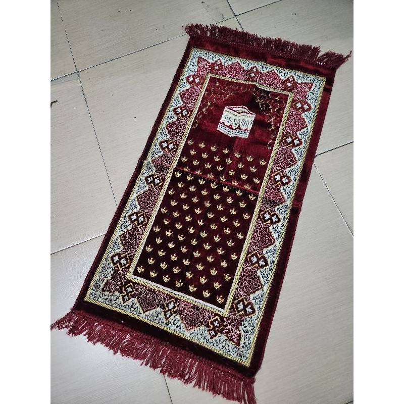 Sajadah Turki Tebal Beludru Halus JAMTEX Tanggung |53X105 CM | Sajadah Tebal| Souvenir Haji|oleholeh Umroh