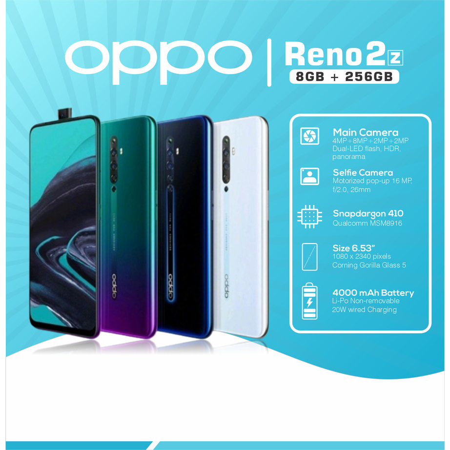 OPPO RENO2 Z RAM 8/256GB NEW GARANSI