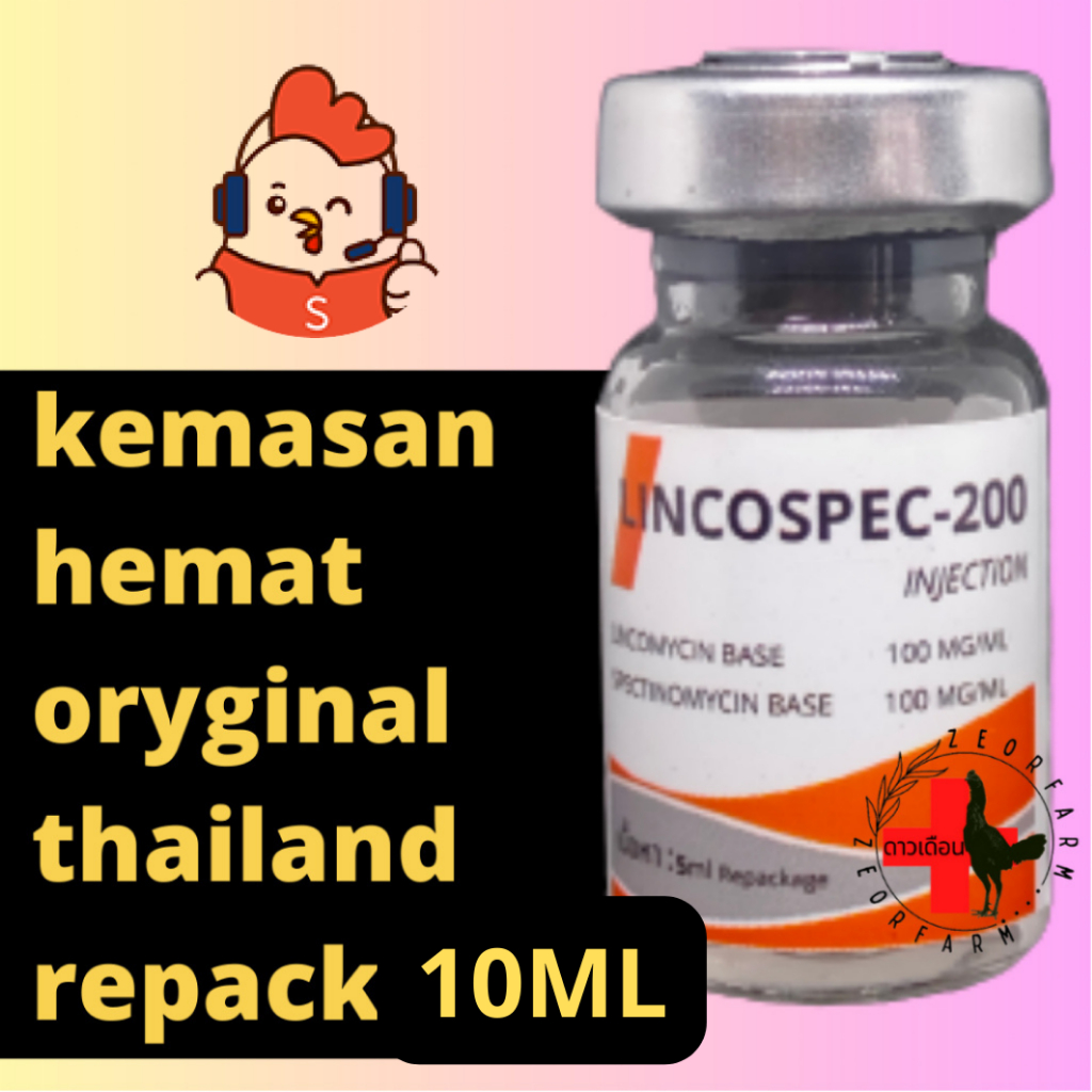 obat ayam gejala aratan sakit parah lincospec thailand repackage 5ml zeorfarm