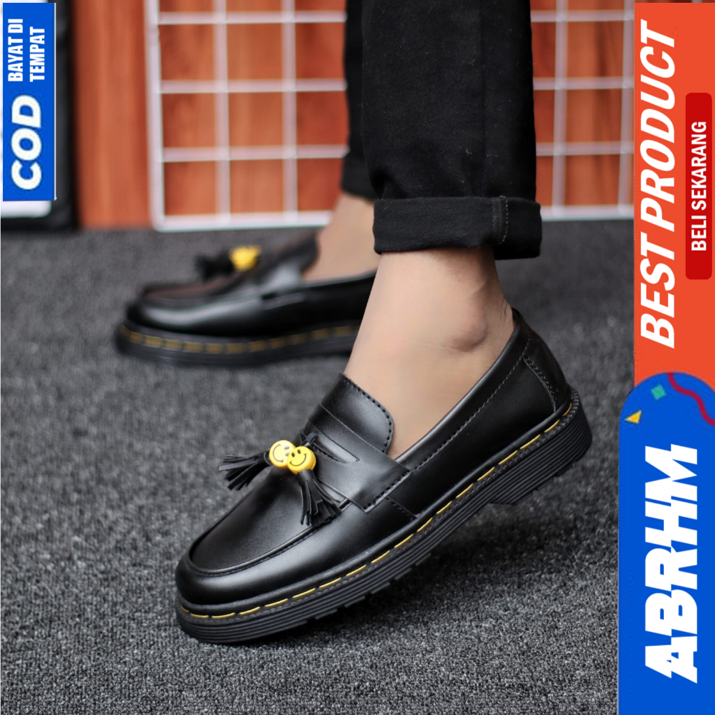 ABRHM Sepatu Loafers Docmart Formal Pantofel Casual Kerja Pria