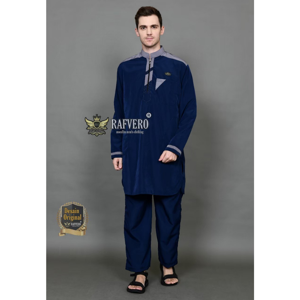 Baju Koko / Baju Muslim Setelan Pakistan Dewasa / Setelan Muslim ABIZAR / Gamis Pria / Koko Pakistan