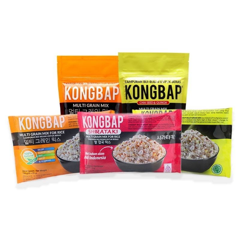 

Kongbap multi grain mix rice 150gr (6pcsx25gr) original, chiaseed&quinoa, shirataki