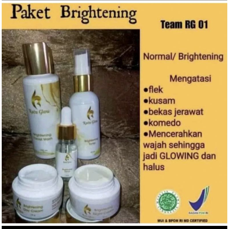 Ready Stok Ratu Glow Paket Brightening Ampuh Untuk Flek