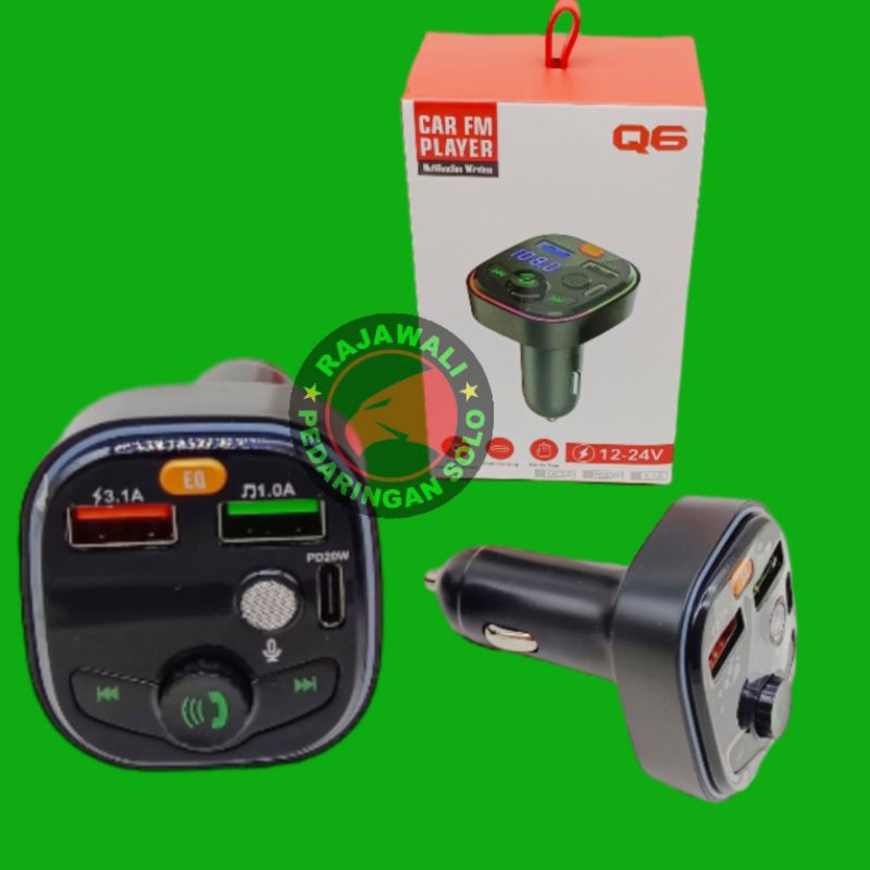 CHARGER MOBIL BLUETOOTH V5 FM TRANSMITTER CAS LIGHTER MOBIL