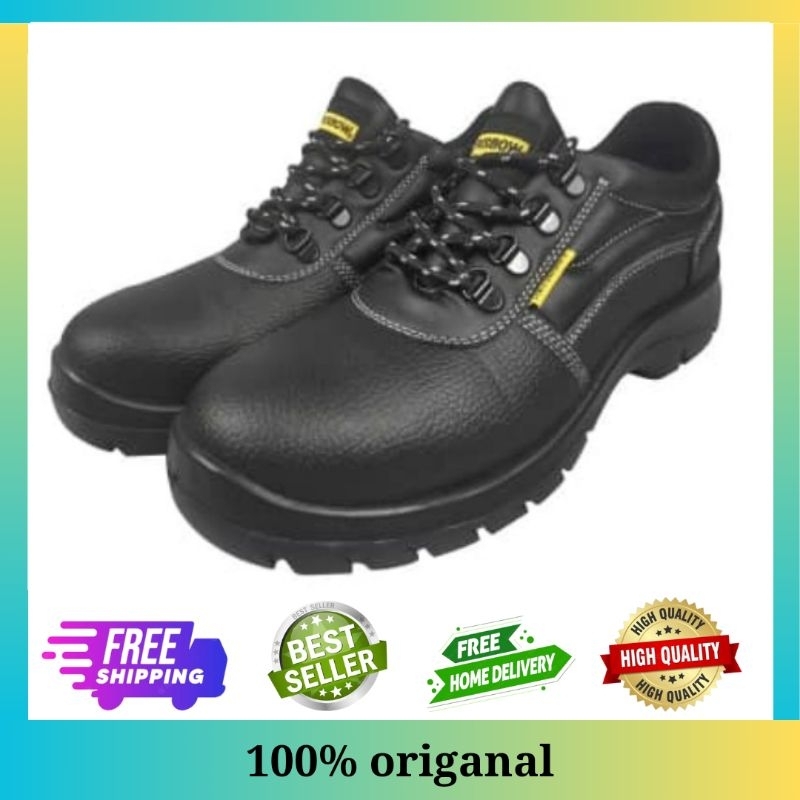 Krisbow Sepatu Pengaman Argon 4 Inci - Hitam Ukuran 39 sampai 45 / Sepatu Safety / Sepatu Krisbow / Sepatu Argon Krisbow