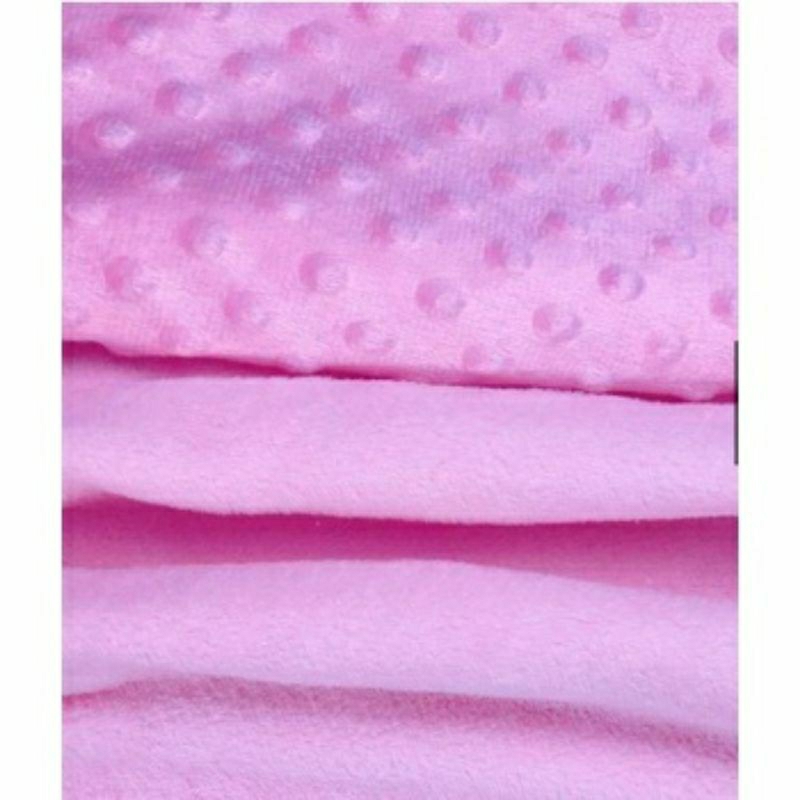 Selimut Bayi Fleece Bubble Minky Dot  102x76cm Warna Polos | Baby Blanket Newborn