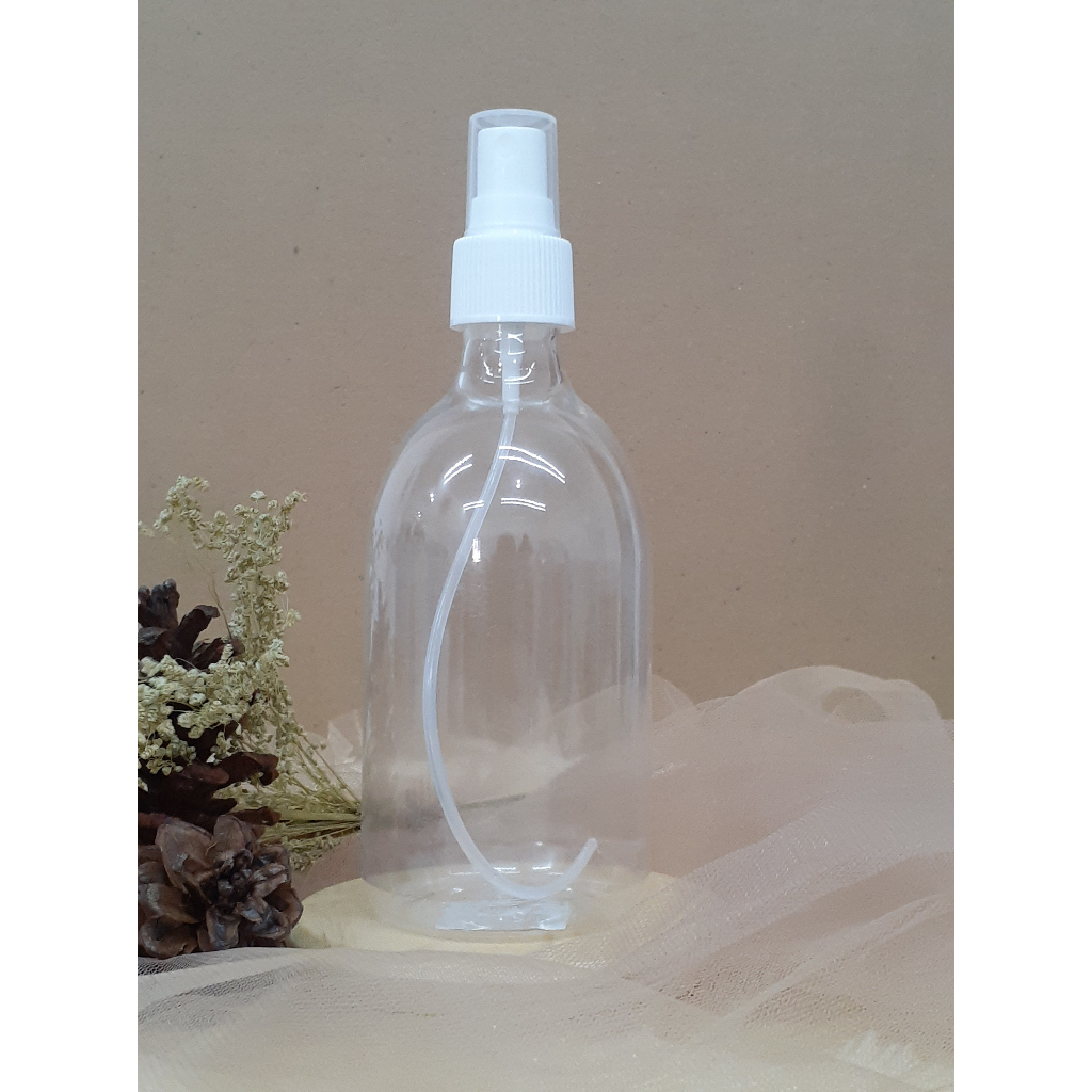 Botol Plastik PET 300ml Scarlet Bening Tutup Spray