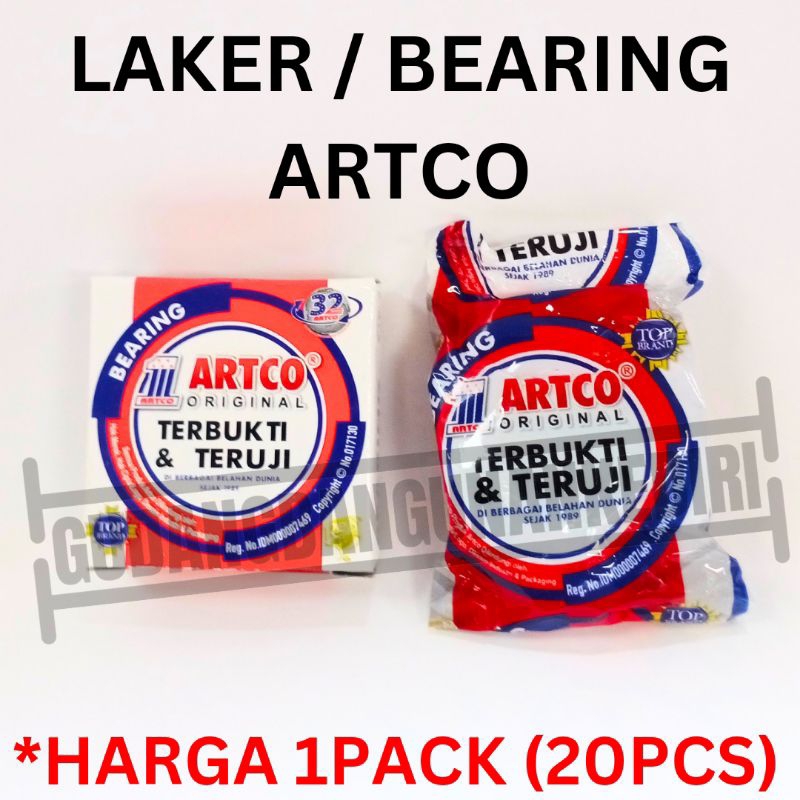 [1pack] laker bearing laher artco gerobak sorong pasir 1pack 1kotak 1box isi 20pcs 100% Original