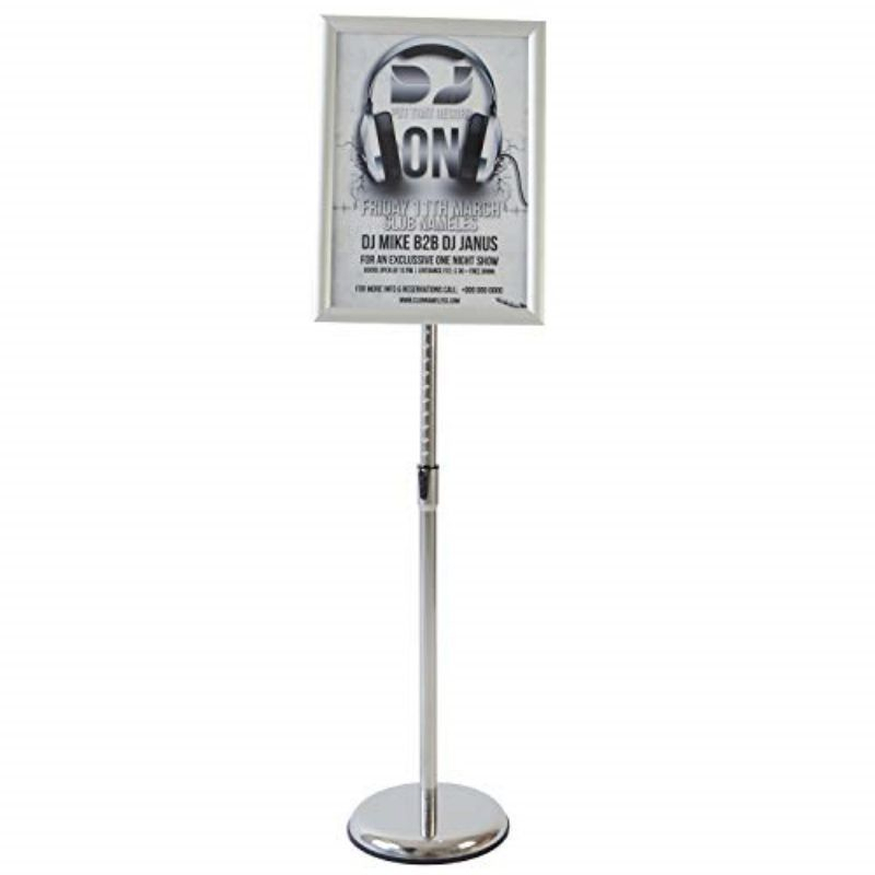 A4 Standing Sign Frame Stainless Standing Welcome Sign Telescoping Standing Frame 70-120cm