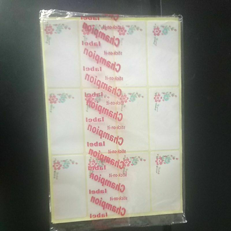 

stiker label nama