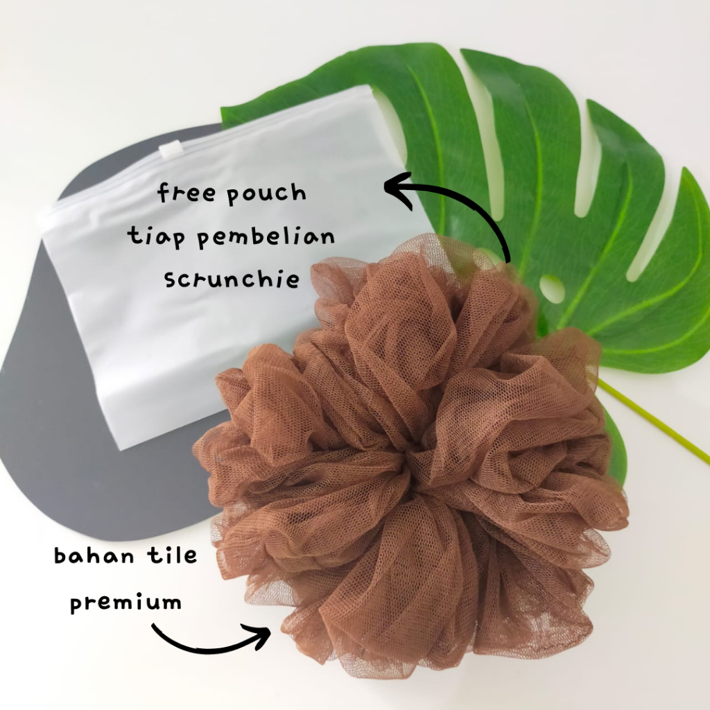 TSK - SCRUNCHIE JUMBO CEPOL HIJAB FREE POUCH - IKAT RAMBUT SCRUNCHI SCRUNCI MURAH - BISA COD