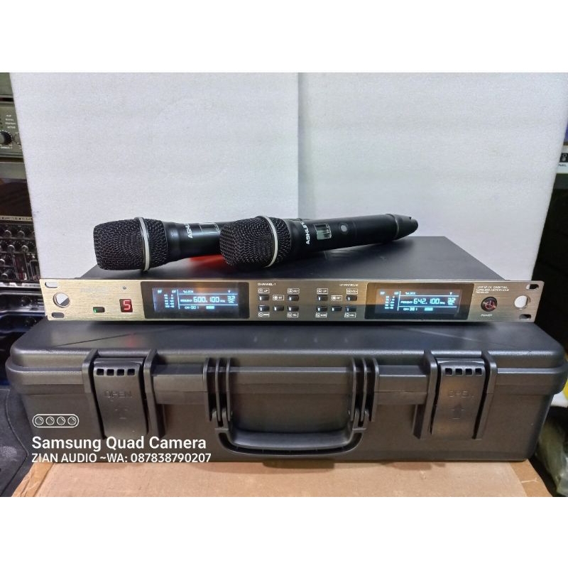 Mic wireless Ashley Vocal Artist Terbaru Anti feedback/ Mic wireless ashley MCR-268 original