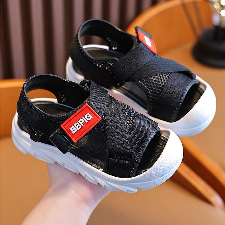 Sandal Anak Laki-laki Baby Kids AIDEN Tali Belakang Karakter Import Luar / Sepatu Sandal Anak Sepatu Kain Bernapas Warna Solid Kain Lembut Tidak Melukai Kaki Anda