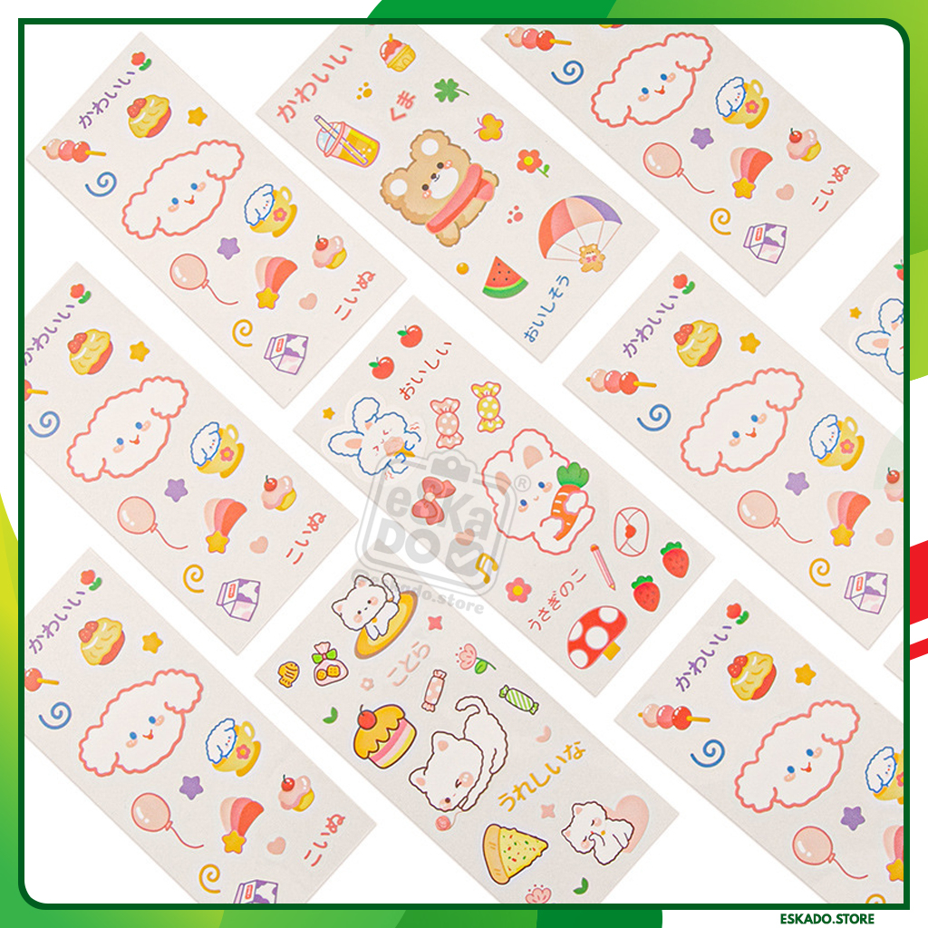 Sticker Fancy Cute Momo Korea / Sticker Anak Bergambar Lucu
