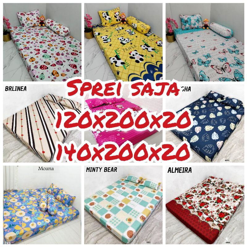 sprei saja serian tanpa sarban/sargul 120 140