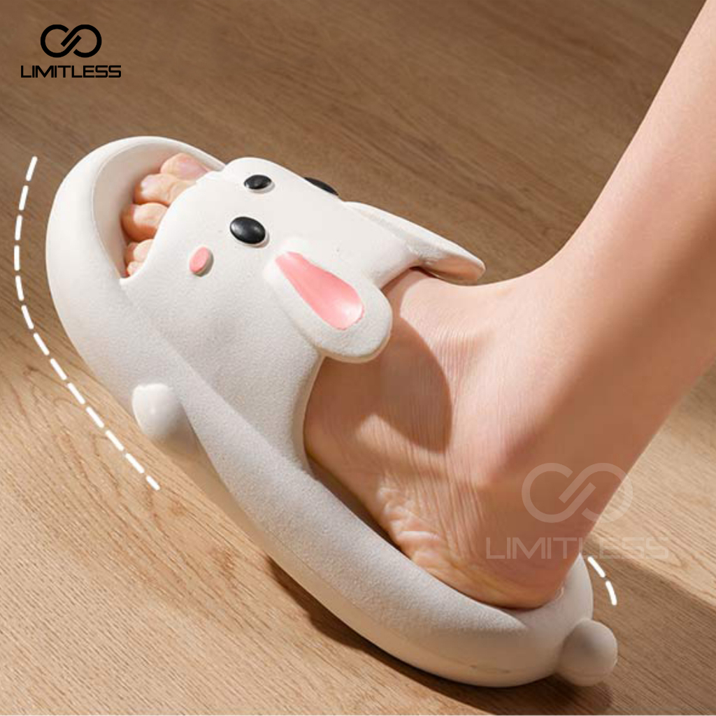 Sandal Kelinci Dewasa Cewek Selop BUNNY Casual Sendal Kelinci Wanita Terbaru 2023 Korean Style Empuk Lucu