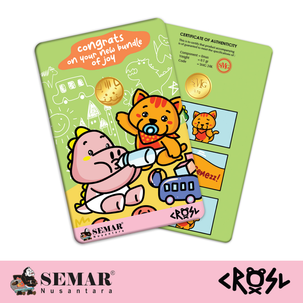 Logam Mulia SMG Gold CRSL Newborn Emas Batangan Semar Nusantara