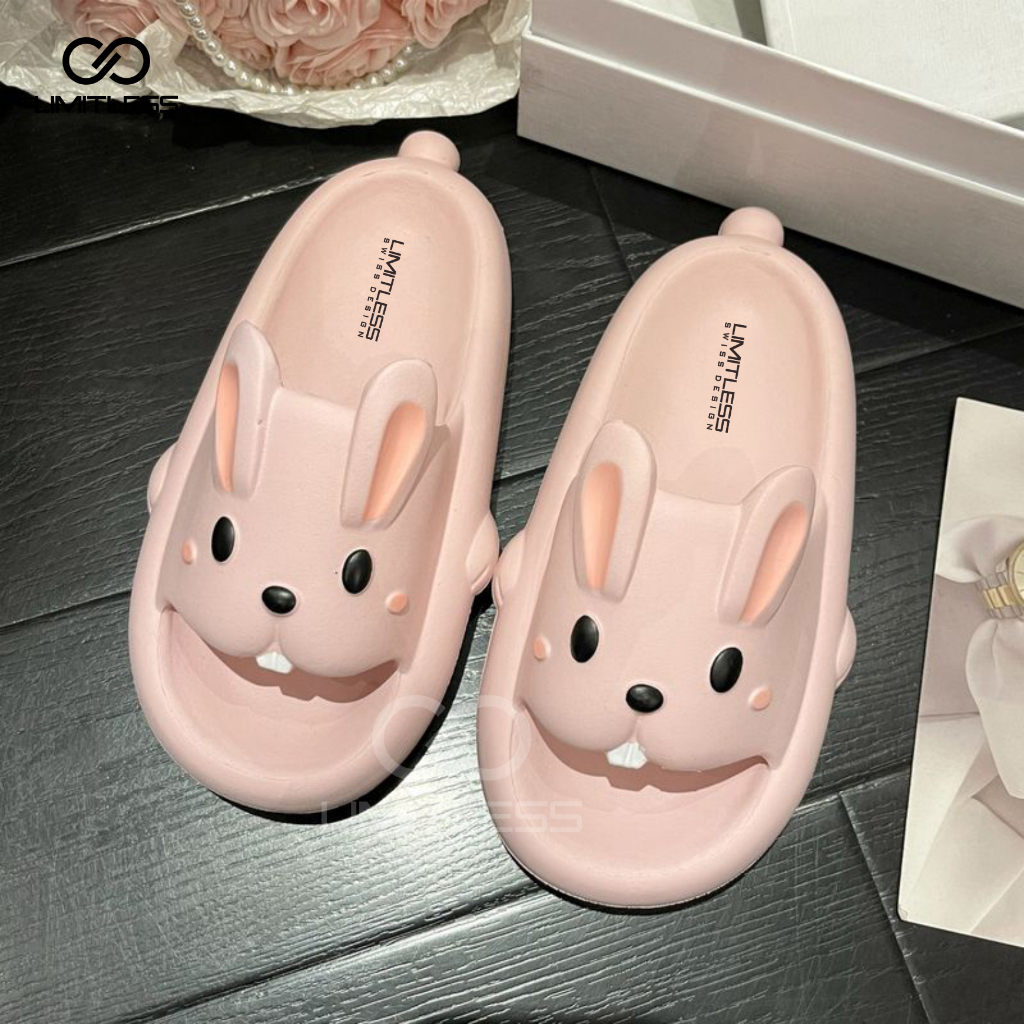 Sendal Kelinci Dewasa Cewek Rumah Sandal Wanita Rabbit Slip On Terbaru 2023 Sandal Kelinci Dewasa Korea Lucu Premium Santai