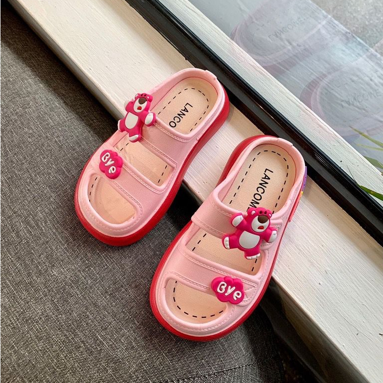 Sandal Anak Perempuan Jelly ban dua LOTSO BYE Terbaru / Sendal Selop Anak Import Karet Tebal