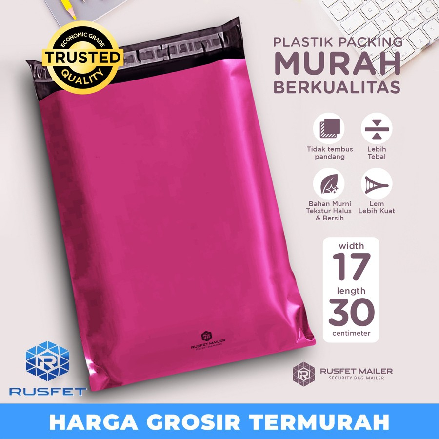 

Plastik Polymailer Pack LOW COST Amplop Polimailer PINK Rusfet 17x30cm