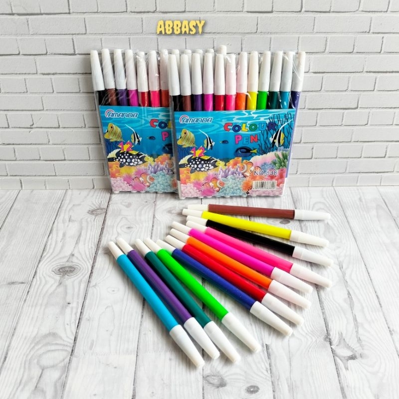 

Spidol 12 warna AMANDA No.838 Colouring Marker | Spidol warna