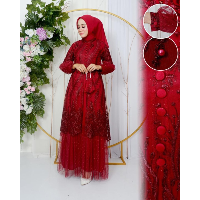 (COD)  GAMIS MODERN NAUMA- GAMIS NAUMA - GAMIS KONDANGAN - KEBAYA GAMIS - GAMIS MUSLIMAH - KEBAYA MODERN - GAMIS KONDANGAN-GAMIS TULLE