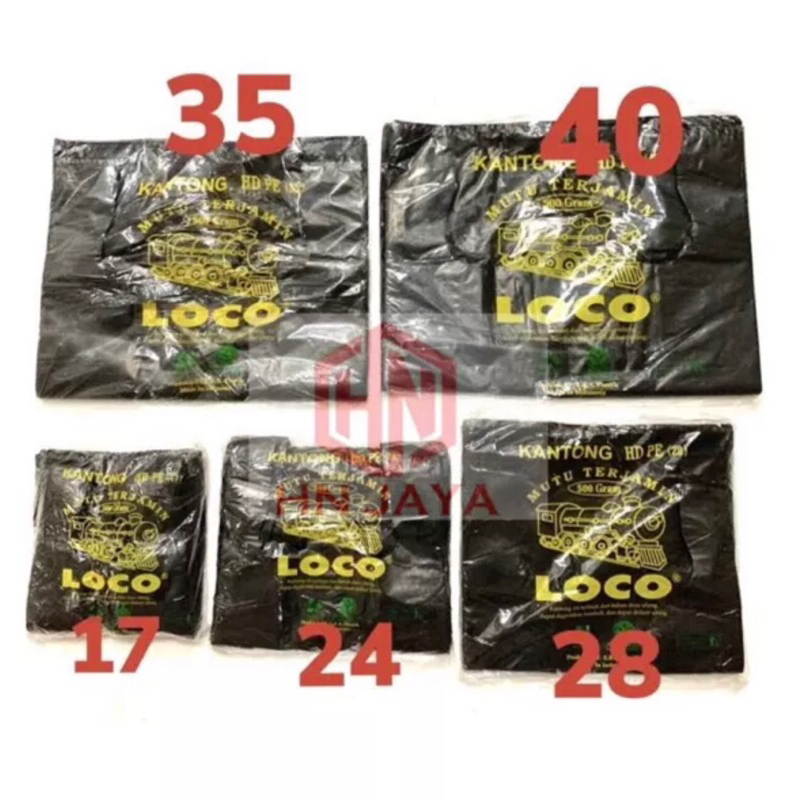 Plastik Loco Tebal 35,40,50/ Kantong Plastik Kresek Loco