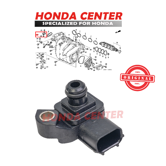 sensor MAP brio brv civic crv gen3 gen4 gen5  freed hrv mobilio jazz ge8 gk5 city gm2 gm6 accord cp2 cr2 odyssey RB2 RB3 RC1 2006 2007 2008 2009 2010 2011 2012 2013 2014 2015 2016 2017 2018 2019 2020 2021 2022 2023