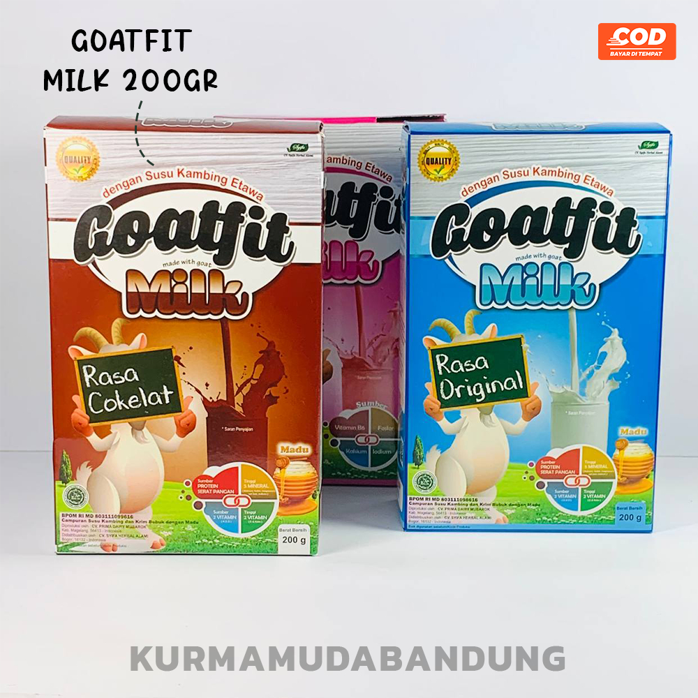 

GoatFit Milk Susu Kambing + Royal Jelly 200gr / Susu Kambing Etawa / Susu Kambing Provit