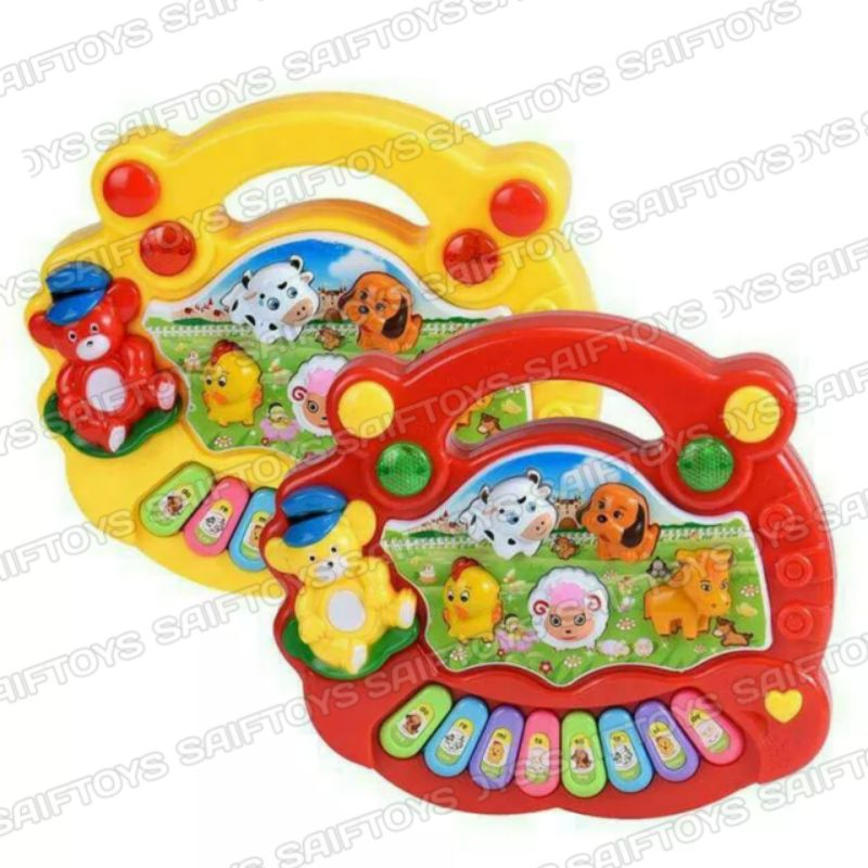 Mainan Anak Piano Hewan / Mainan Piano Animal & Musik / Mainan Piano Musik Anak-anak
