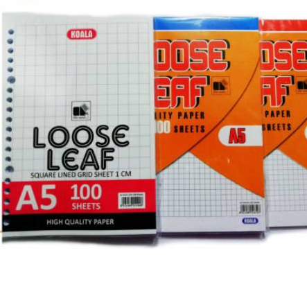 

ISI BINDER MATEMATIKA A5 ISI 100 / 50 LEMBAR / LOOSE LEAF GRID / PETAK / KOTAK / KOTAK BESAR