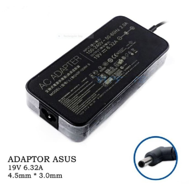 ORIGINAL Adaptor Charger casan Asus 19V 6.32A Connector 4.5 x 3.0 mm SLIM ORI