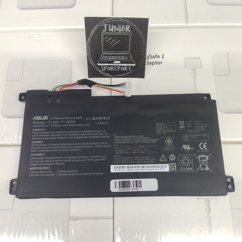 Baterai Ori Laptop Asus E410 E410M E410MA L410MA E410KA ( B31N1912 )