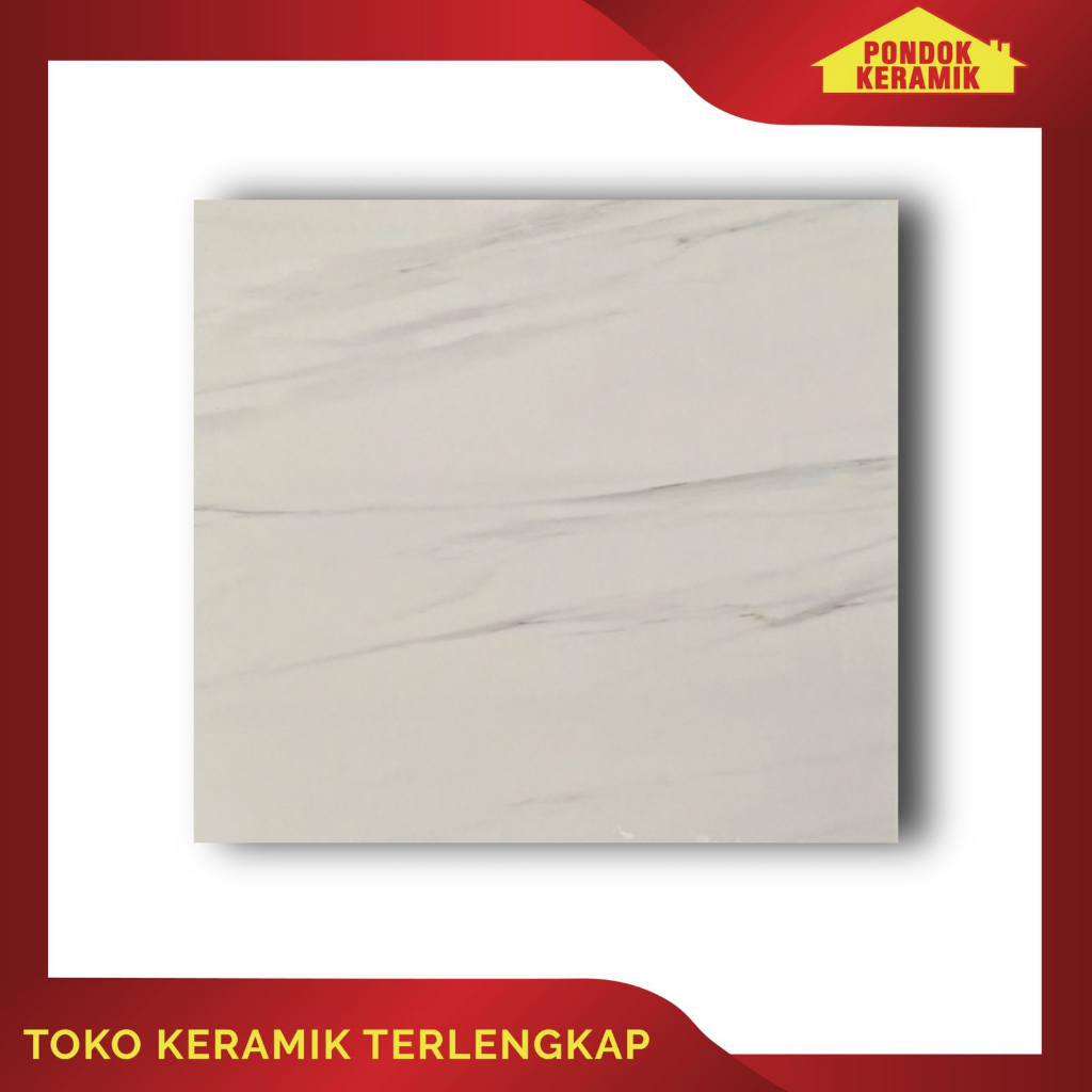 Granit Lantai Express 60x60 Motif Carrara Warna Putih Corak Marble Abu Glossy GL66049