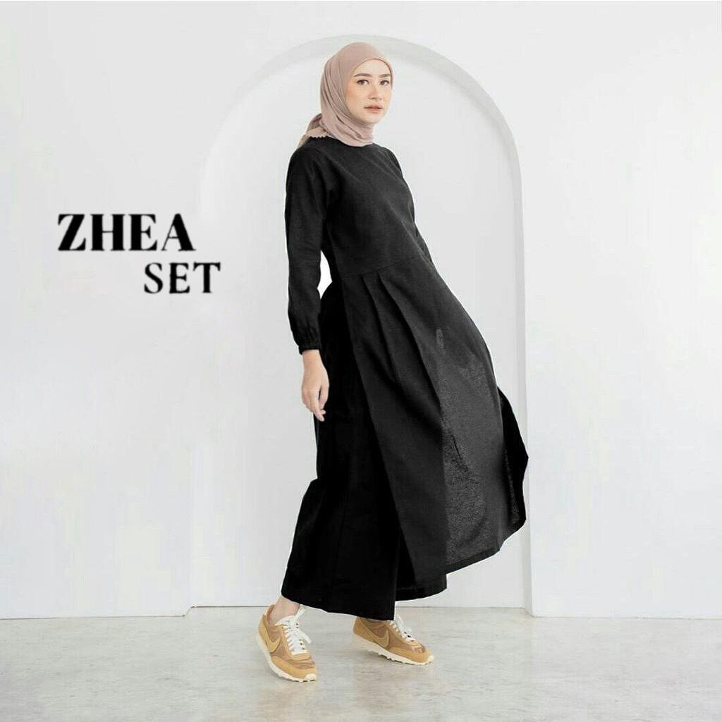 One Set Import Kekinian Zeaa One Set Terbaru 2023 Aoutfit Wanita Kekinian SetCel Terlaris Bahan Katun Linen Adem OOTD Style Wanita Korean Fashion