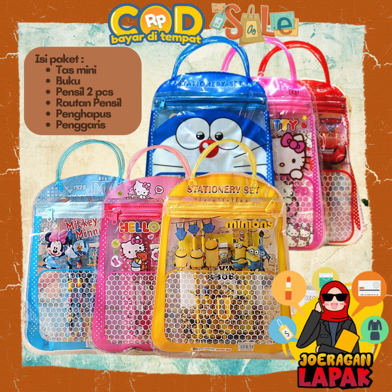 

⭐️JOERAGANLAPAK⭐️ALAT TULIS SET KARAKTER 7 IN 1 BUKU PENSIL PENGGARIS RAUTAN PENGHAPUS LUCU ANAK