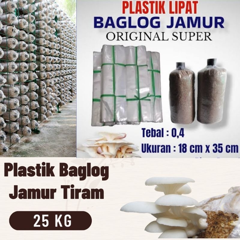 PLASTIK JAMUR 25 KG / PLASTIK BAGLOG JAMUR / PLASTIK LIPAT / PLASTIK BAGLOG LIPAT / PLASTIK LOG JAMU