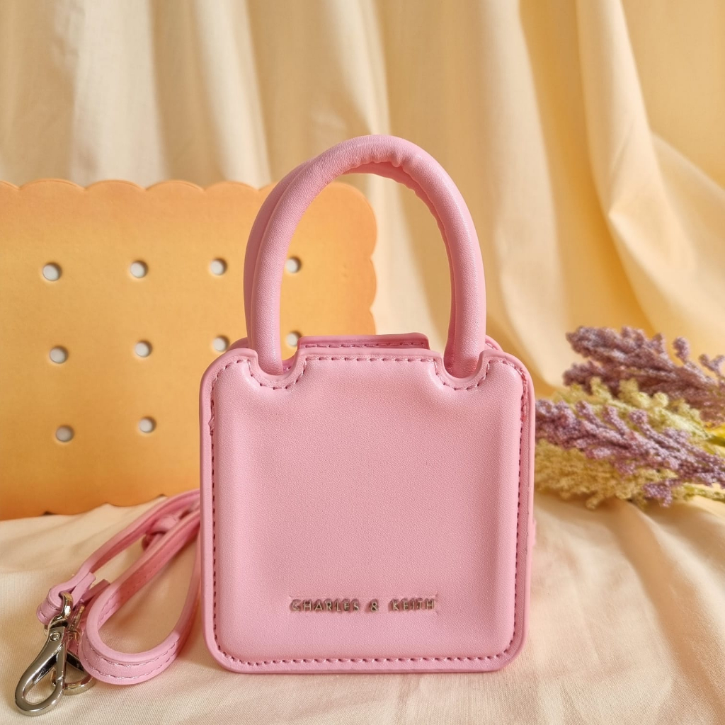 TAS WANITA CK POUCH STRUCTURED TOP HANDLE