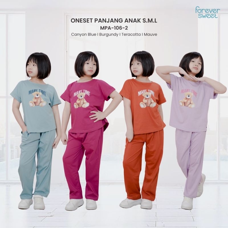 Oneset Panjang Anak S-M-L Forever Sweet Concept