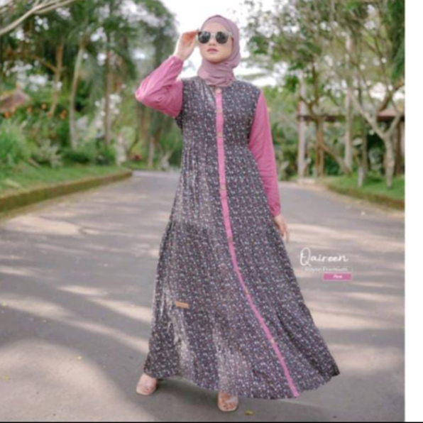 qaireen dress by ghina fashion gamis yang murah adem nyaman dipake gamis rumahabn simpel
