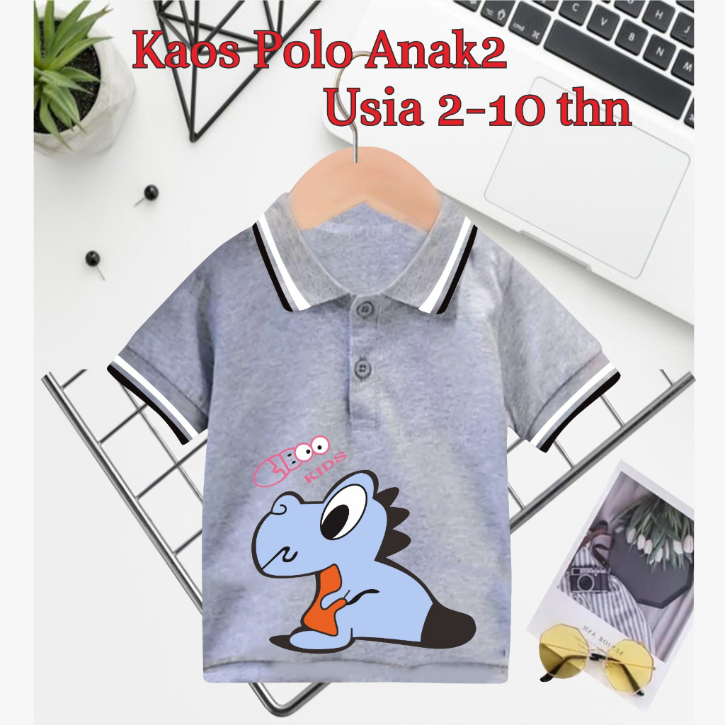 ((IB))KAOS ANAK2 KERAH POLO/DINO DIGITAL SABLON