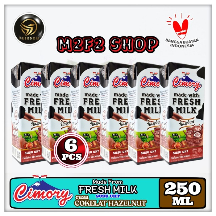 

Susu Cimory Fresh Milk Kotak UHT Cokelat Hazelnut - 250 ml (Kemasan 6 Pcs)