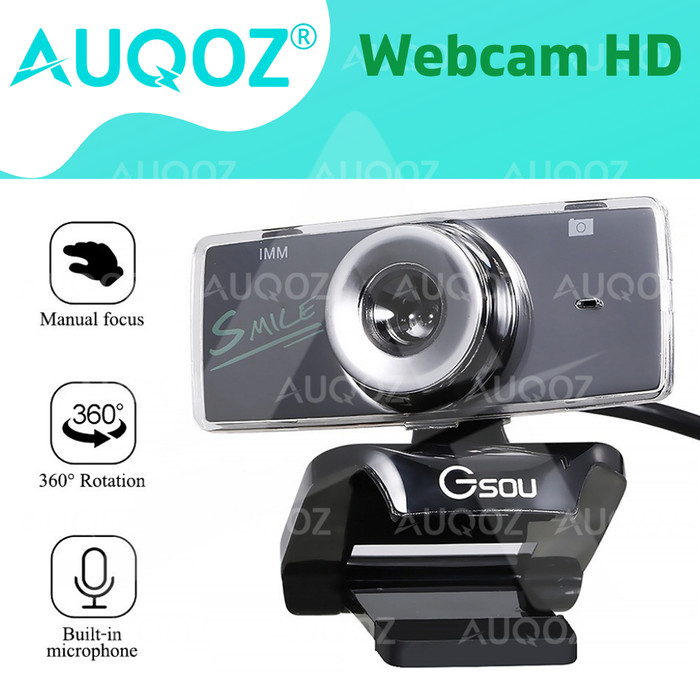 AUQOZ USB Webcam HD + Mic / Web Cam Video Camera Online Meeting 480P