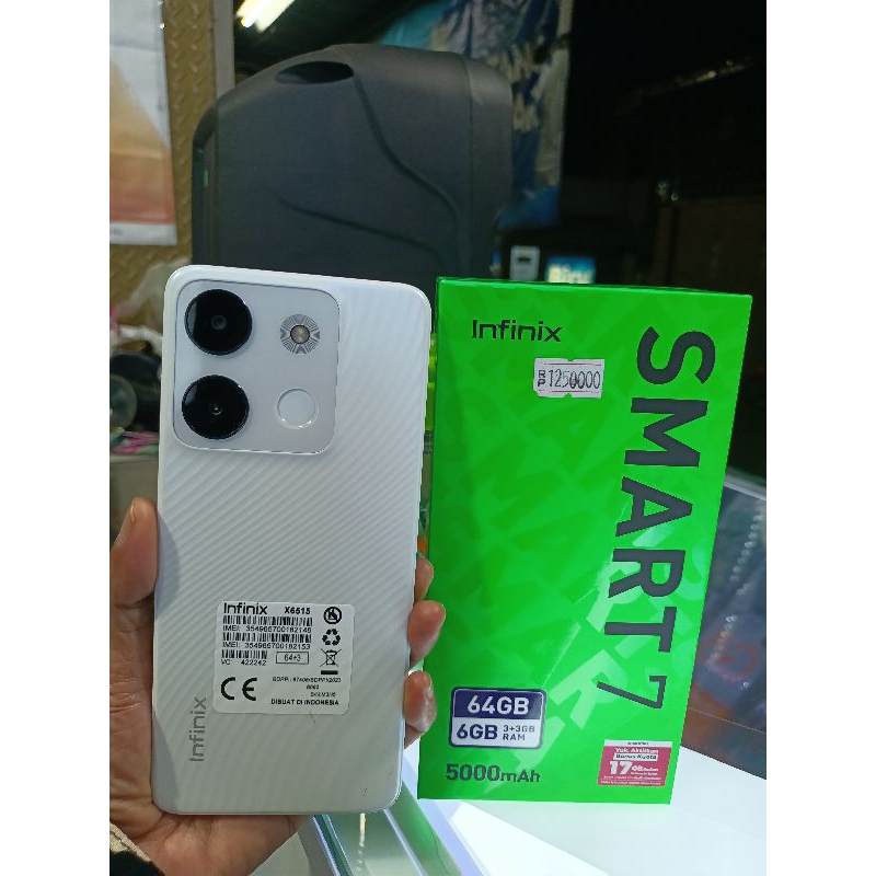 Infinix Smart 7 ram 3+3gb, internal 64gb