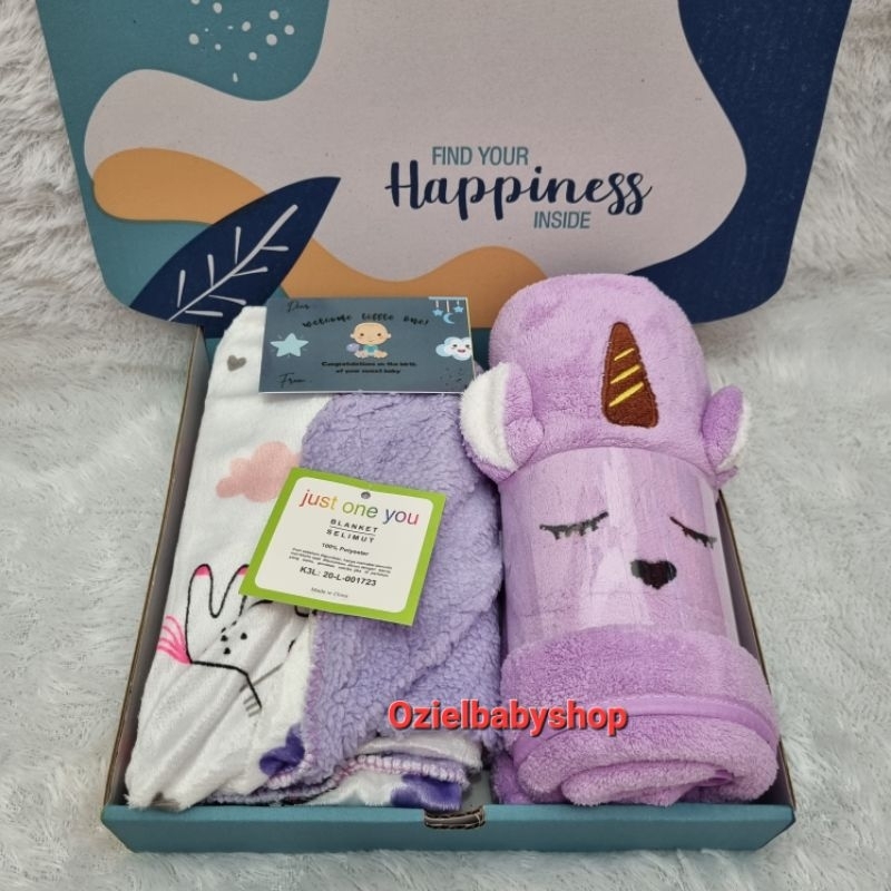 HAMPERS SET HANDUK DAN SELIMUT / KADO BAYI / KADO ULTAH