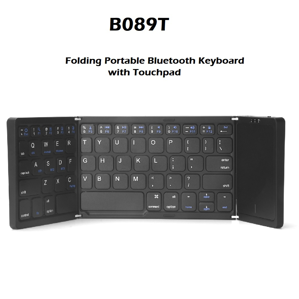 B089T - Universal Folding Portable Bluetooth Keyboard with Touchpad